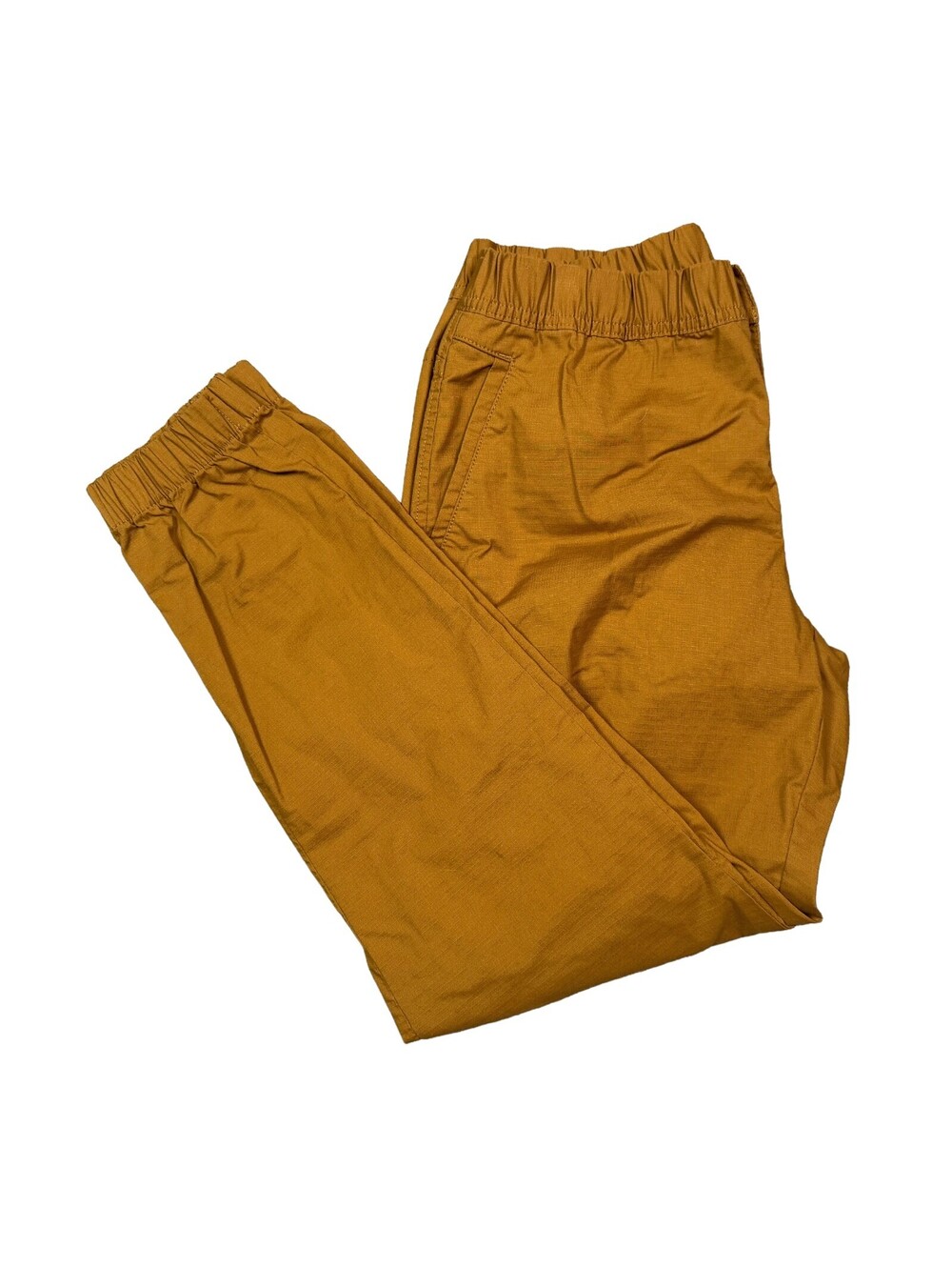 prAna Double Peak Jogger Pants Womens 8 Mustard Brown Stretch Organic Cotton - Picture 3 of 8
